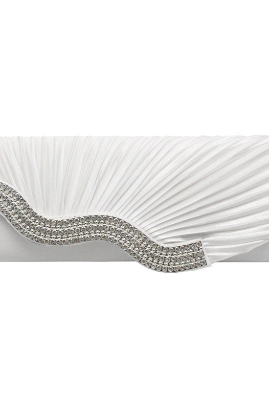 Rhinestone pleated clutch - Dana Fashion