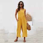 Solid Color Vest Jumpsuit 2026 - Sleeveless Casual Jumpsuit - DanaFashionstore