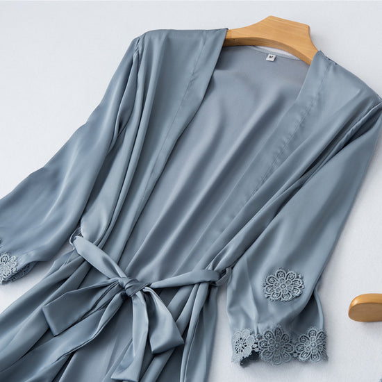 Nightgown with floral sleeves - Dana Fashion