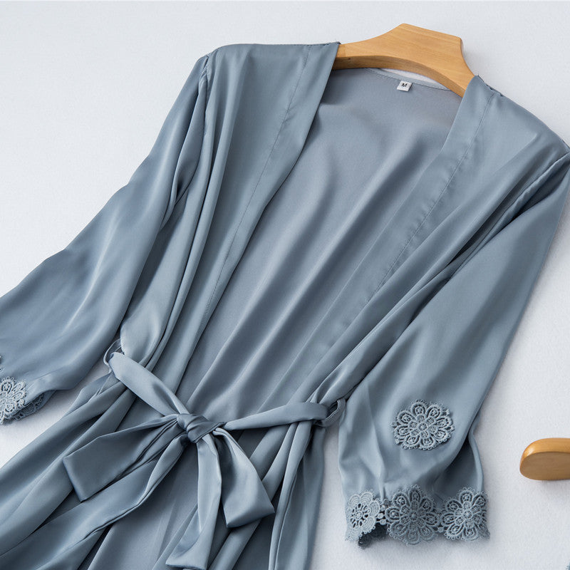 Nightgown with floral sleeves - Dana Fashion