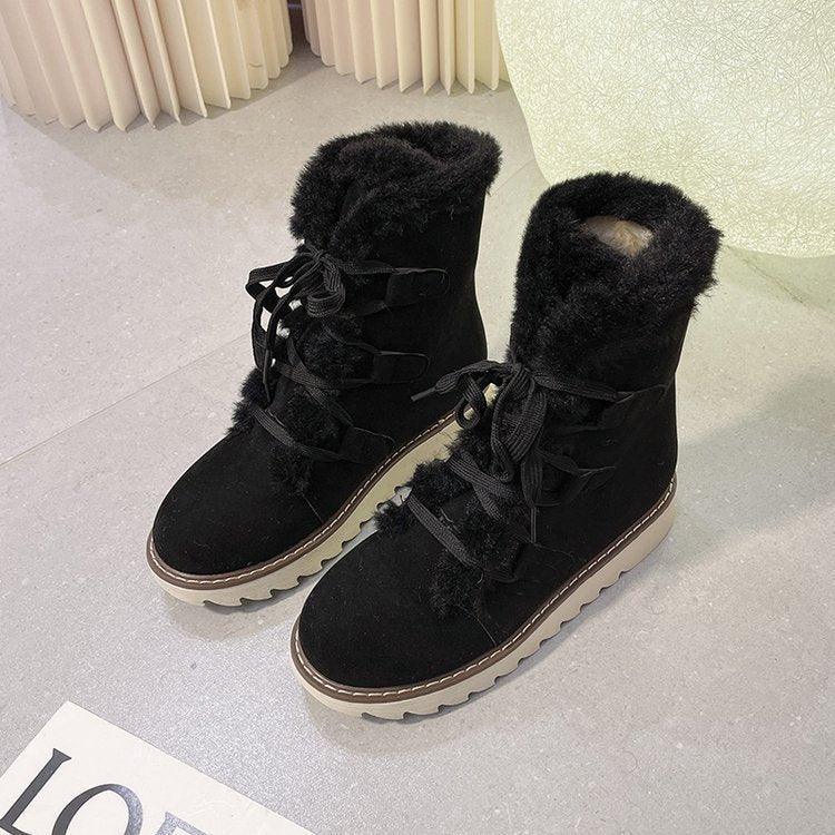 Thick Bottom Fleece-lined Thick Snow Boots Warm - DanaFashionstore