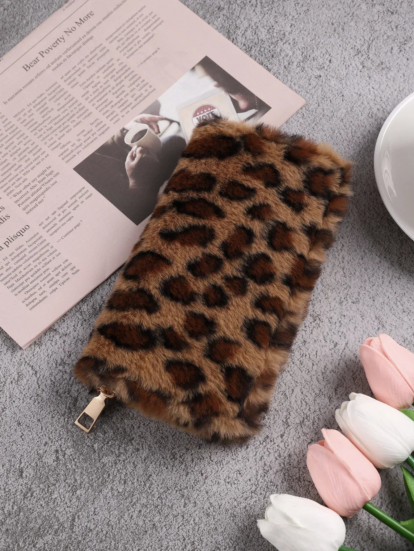 Creative Plush Coin Purse Fashion Leopard Print - DanaFashionstore