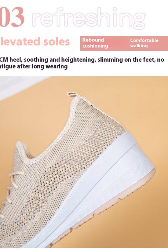 Women's Mesh Breathable Casual Platform Wedge Heels