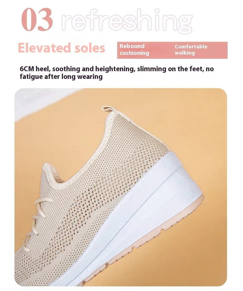 Women's Mesh Breathable Casual Platform Wedge Heels - DanaFashionstore