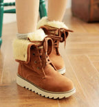 Frosted fur boots snow boots Lace Up Boots - DanaFashionstore