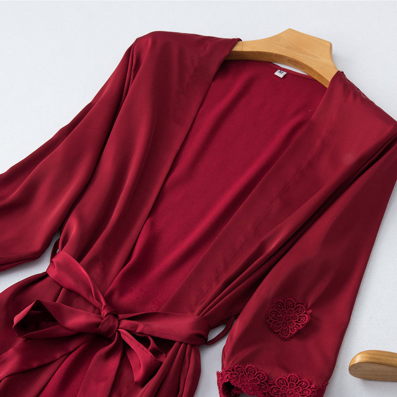 Nightgown with floral sleeves - Dana Fashion