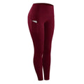 Women Compression Skinny Fitness Leggings Women Stretch Sportswear Casual Leggings Pants with Pocket - DanaFashionstore