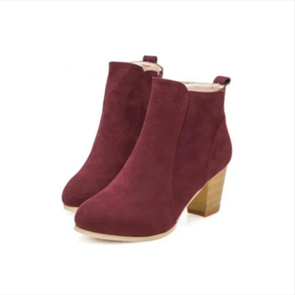 Women's high heel side zipper Martin boots - DanaFashionstore