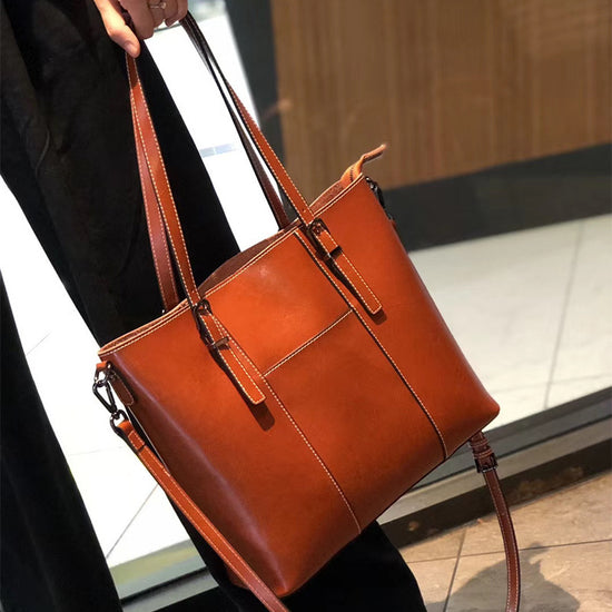 Genuine Leather Women's New Retro Large Capacity Fashion Shoulder Bag - Dana Fashion