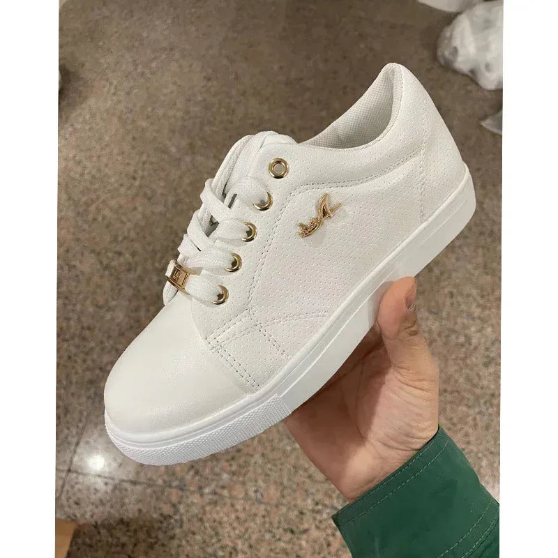Women Flat Sneakers Breathable Lace-up Shoes For Girls - DanaFashionstore