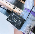 Sequins box bag radio handbag bright surface Harajuku wind Messenger bag - DanaFashionstore