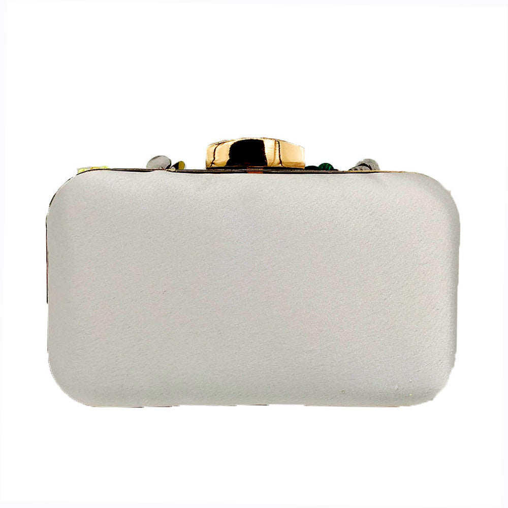 Flower Beaded Banquet Bag Party Clutch - Dana Fashion
