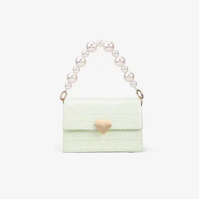 Pearl handbag premium lock small square bag - DanaFashionstore