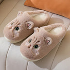 Autumn And Winter Cotton Slippers Men And Women Couple Kitty Cartoon - DanaFashionstore