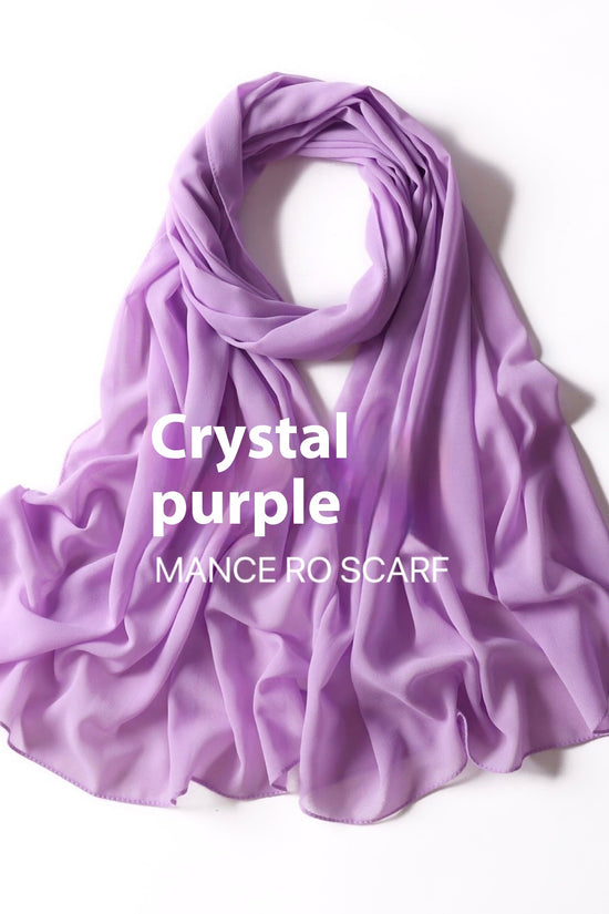 Pure Color Pearl Chiffon Scarf Headcloth Veil Chiffon Scarf