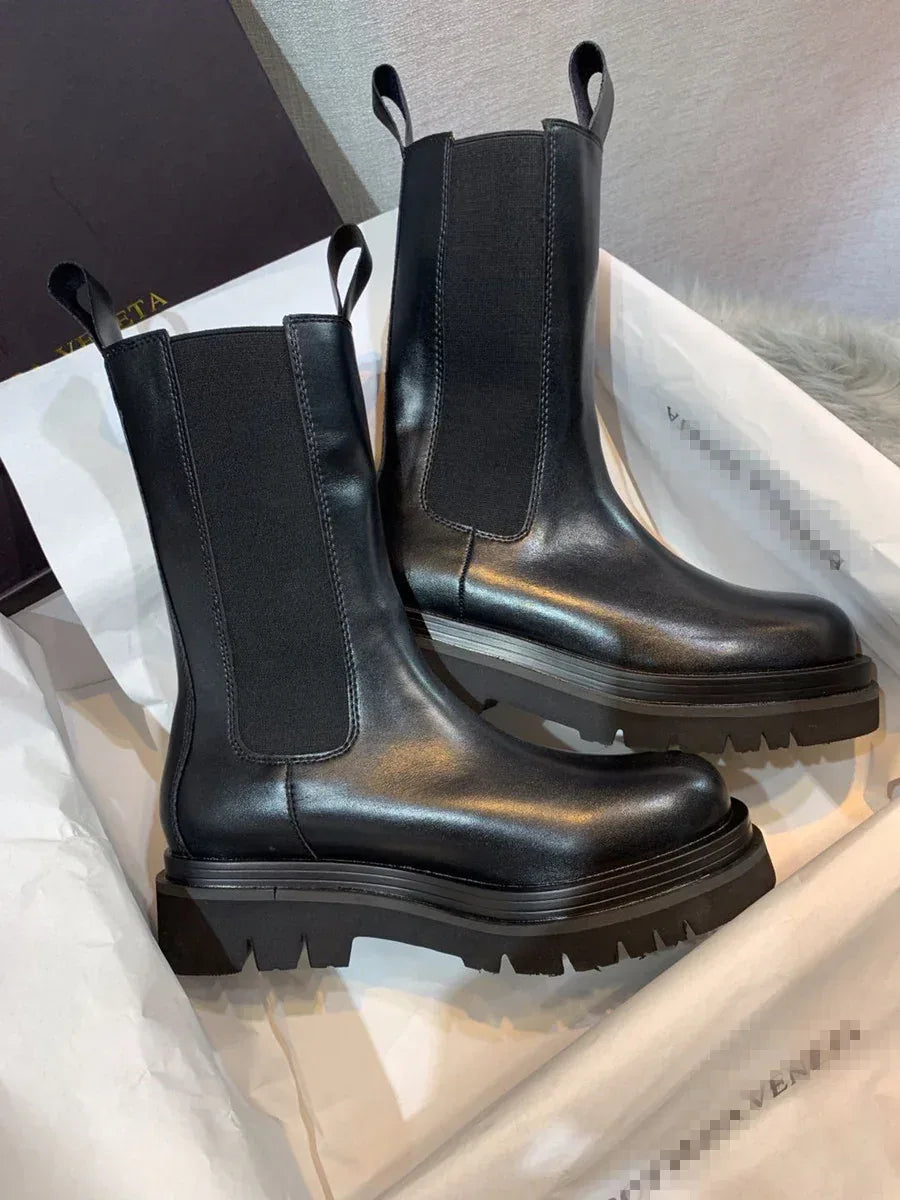 Cheisey short boots leather thick soled Martin boots - DanaFashionstore