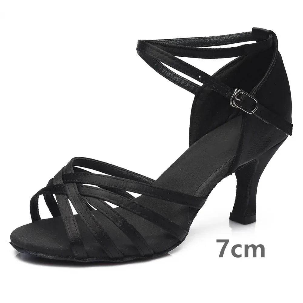 Indoor satin Latin dance shoes - DanaFashionstore