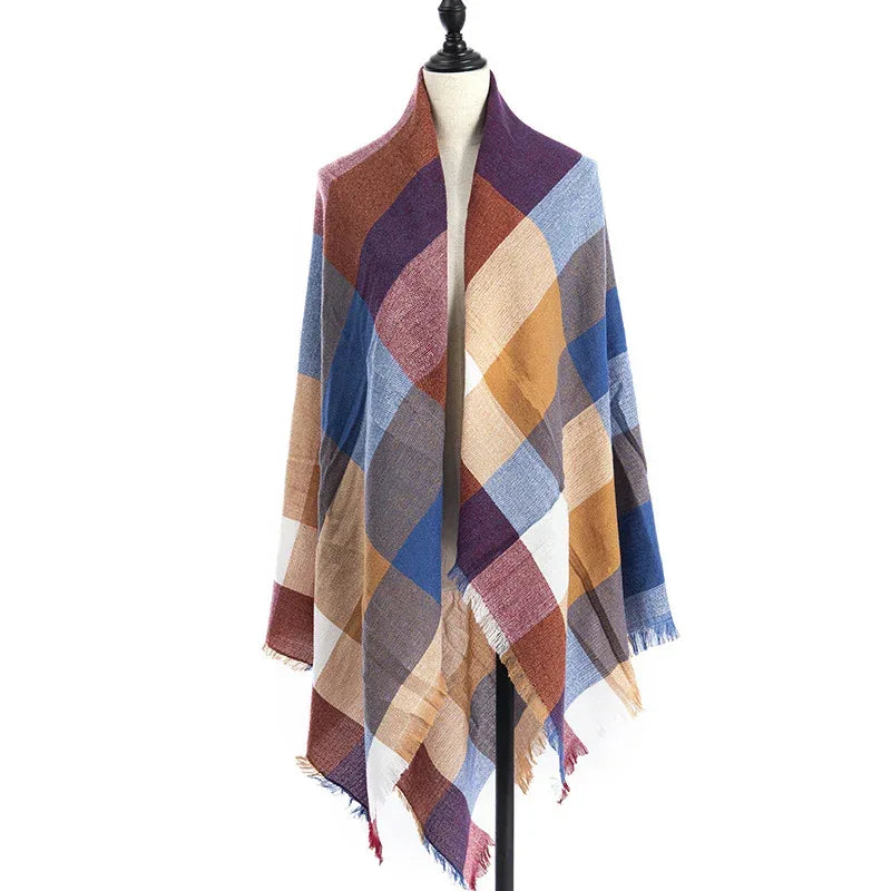 Women's Cashmere-like Plus-sized Double-sided Qicaigei Scarf Shawl - DanaFashionstore