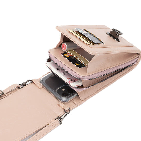 Rivet Design Shoulder Bags Mobile Phone Handbag Solid Color Crossbody Bags Women - Dana Fashion