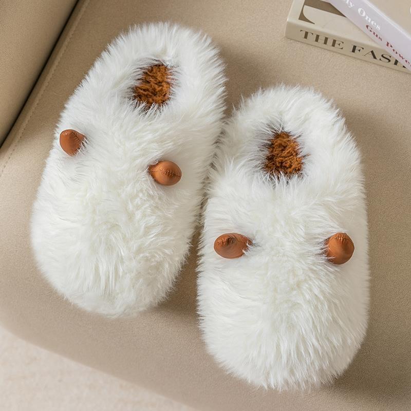 Warm Home Thick Soled Woolen Slippers