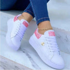 Platform Sneakers Lace-up White Low-top Casual Shoes - DanaFashionstore