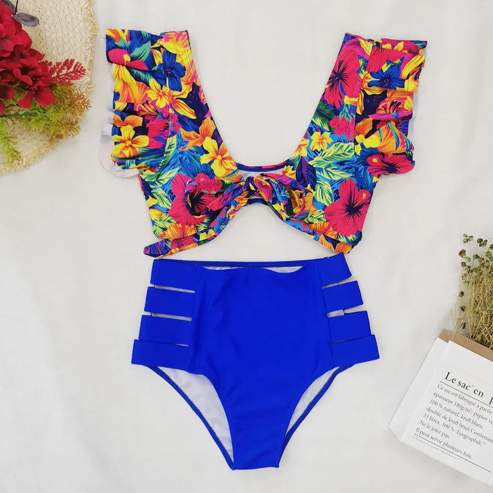 Women's Flounced Bikini Split Swimsuit - DanaFashionstore