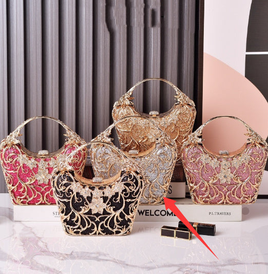 Hollow Out Party Clutch Shiny Banquet Bag - Dana Fashion