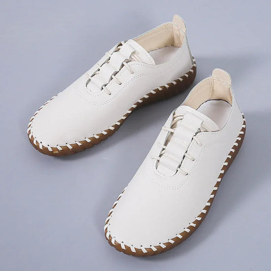 Women's Round Toe Lace-up Mother Soft-soled Flat Shoes - DanaFashionstore