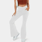 High Imitation Denim Bell-bottom Pants Cross-border Hip Lifting European And American Women Bell-bottom Pants - DanaFashionstore