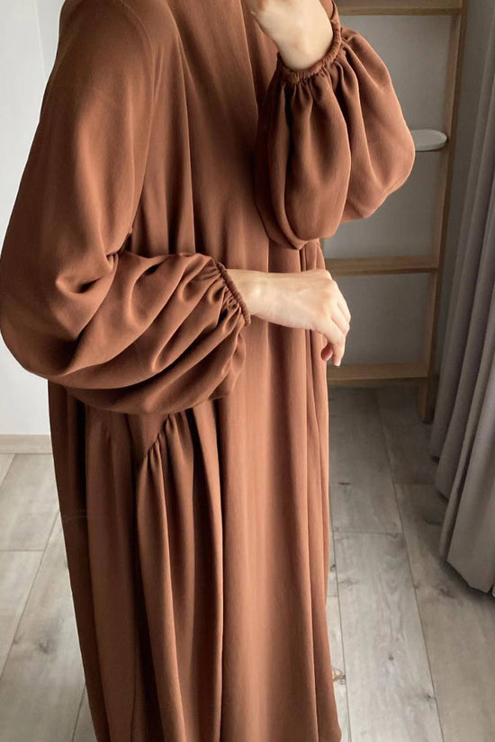 New Muslim Women's Wear Solid Color Elegant Fashion Loose Pullover Dress