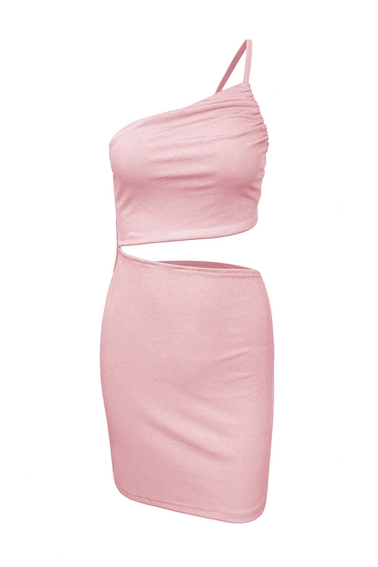 Design Sense Niche Shoulder Drawstring Dress Women