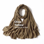 Pure Color Pearl Chiffon Scarf Headcloth Veil Chiffon Scarf - DanaFashionstore