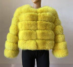 Women's Fox Fur Coat Coat Warm Fluffy