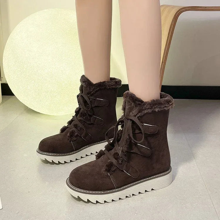 Thick Bottom Fleece-lined Thick Snow Boots Warm - DanaFashionstore