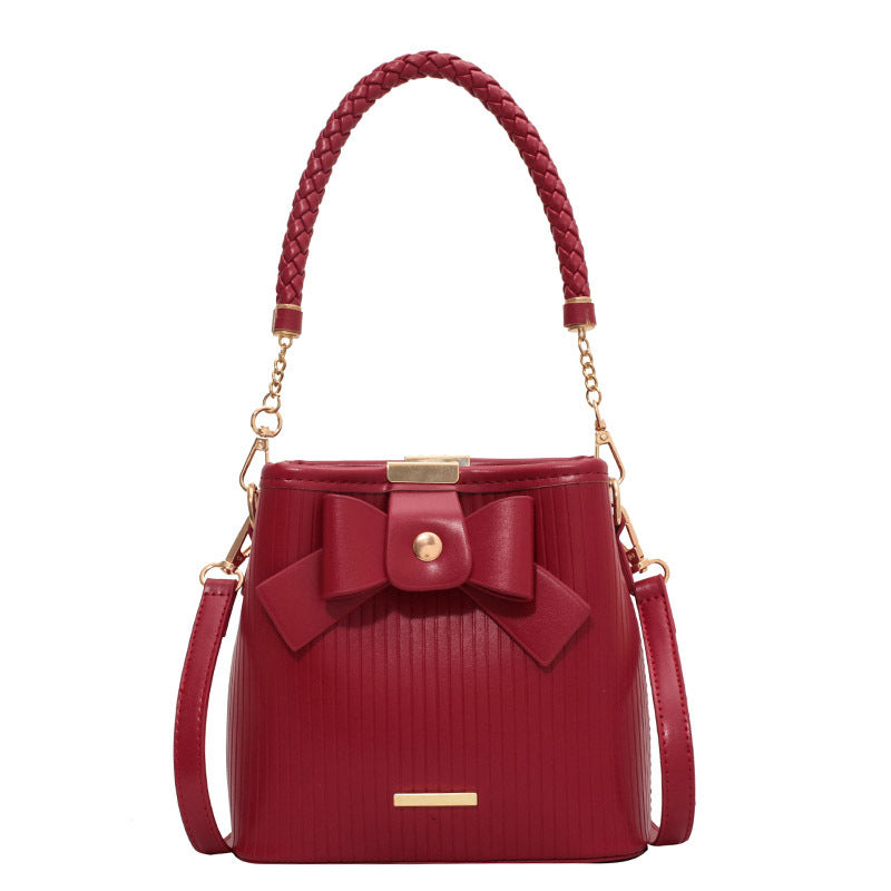 New Special-interest Design Bowknot Color Matching Shoulder Messenger Bag - Dana Fashion