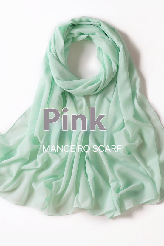 Pure Color Pearl Chiffon Scarf Headcloth Veil Chiffon Scarf