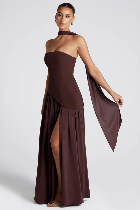 Spring And Summer New Color Matching Tube Top Sexy Off-the-shoulder Dress