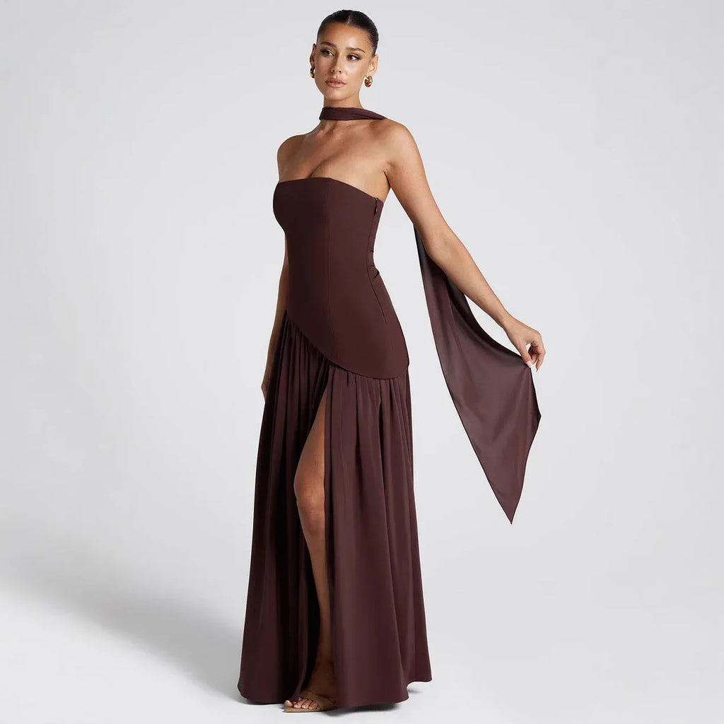 Color Matching Tube Top Dress 2026 - Sexy Off-Shoulder Summer Dress - DanaFashionstore