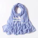 Pure Color Pearl Chiffon Scarf Headcloth Veil Chiffon Scarf - DanaFashionstore