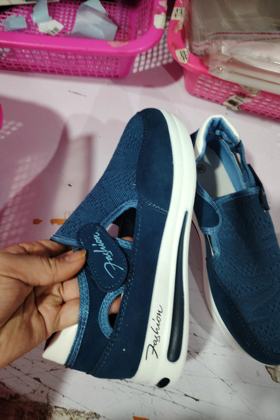 Flat Fly Knit Breathable Velcro Casual Mesh Shoes - DanaFashionstore