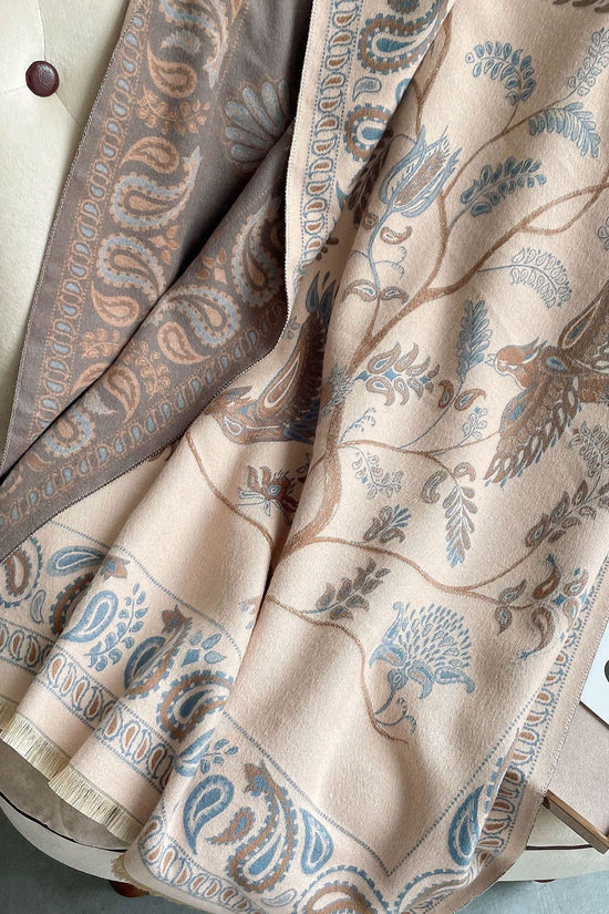 Women's Neck Warmer Office Blanket Cashmere-like Tassel Warm Scarf