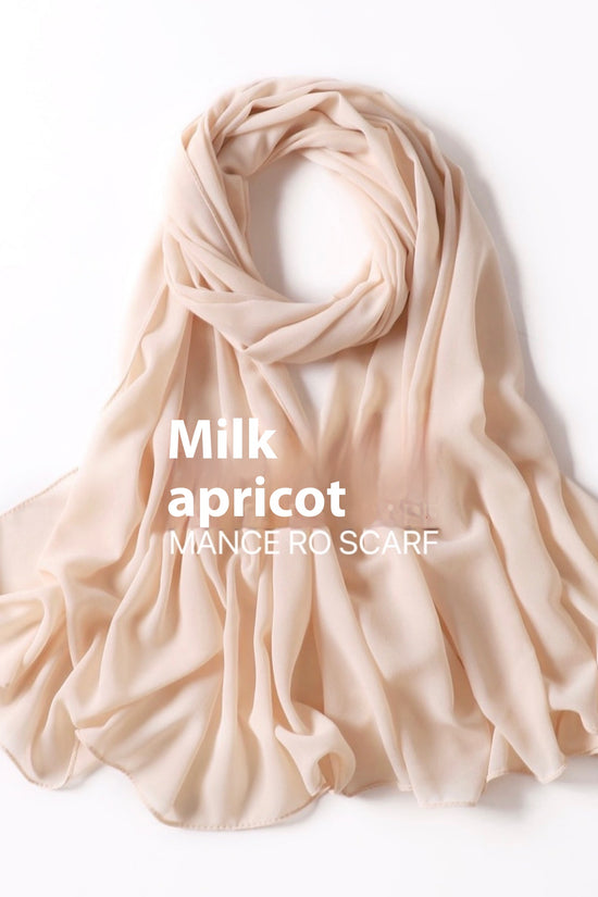 Pure Color Pearl Chiffon Scarf Headcloth Veil Chiffon Scarf