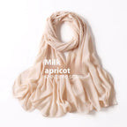 Pure Color Pearl Chiffon Scarf Headcloth Veil Chiffon Scarf - DanaFashionstore
