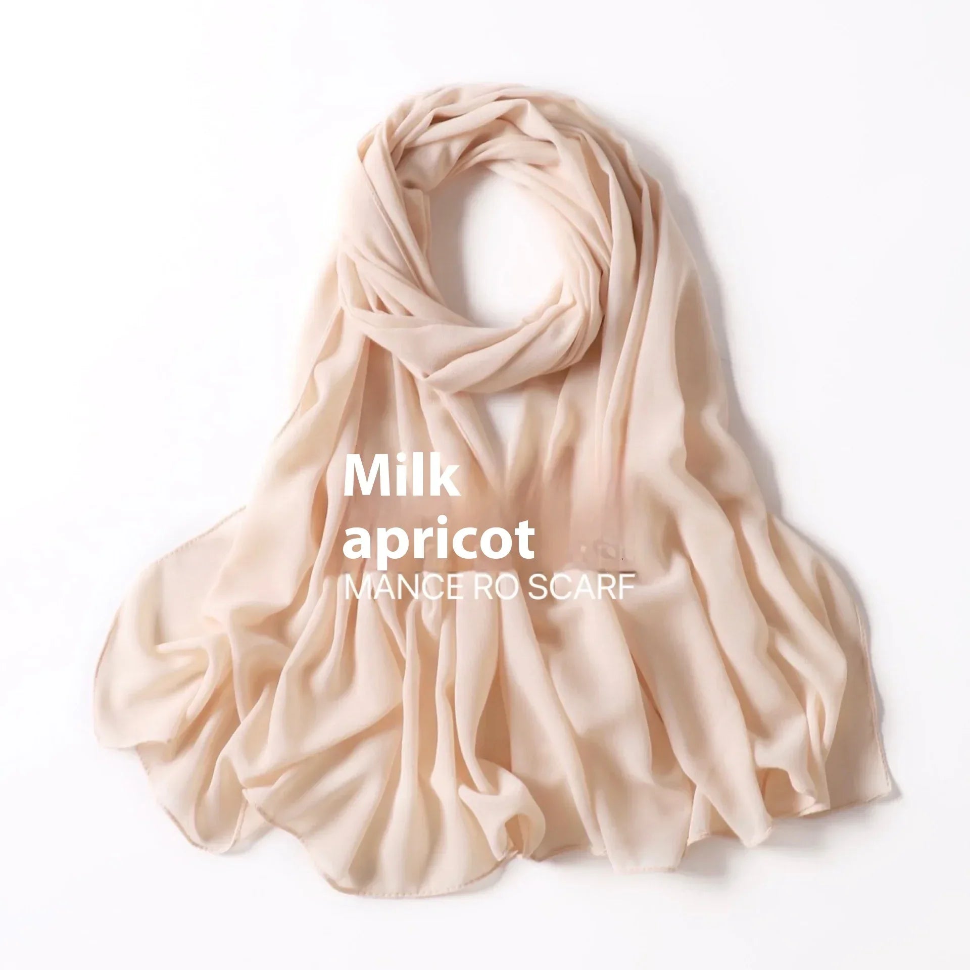 Pure Color Pearl Chiffon Scarf Headcloth Veil Chiffon Scarf - DanaFashionstore