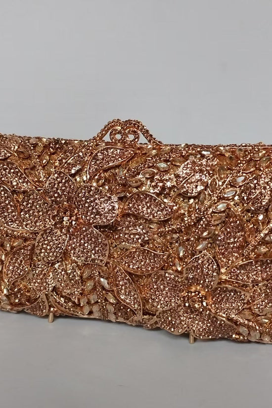 Flower Diamond Banquet Rhinestone Clutch Bridal Wedding Bag Dana Fashion