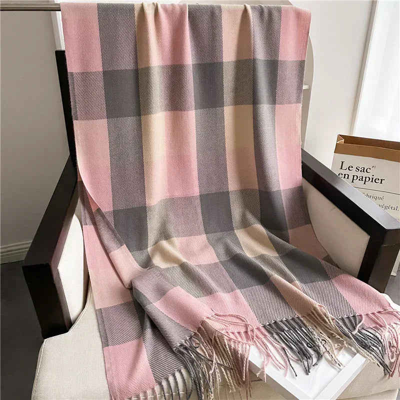 Thick Warm Outer Shawl Tassel South Korea Artificial Cashmere Scarf - DanaFashionstore