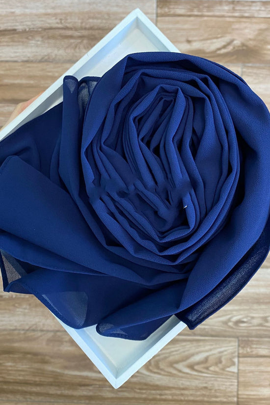 Women's Hijab Solid Pearl Chiffon Scarf