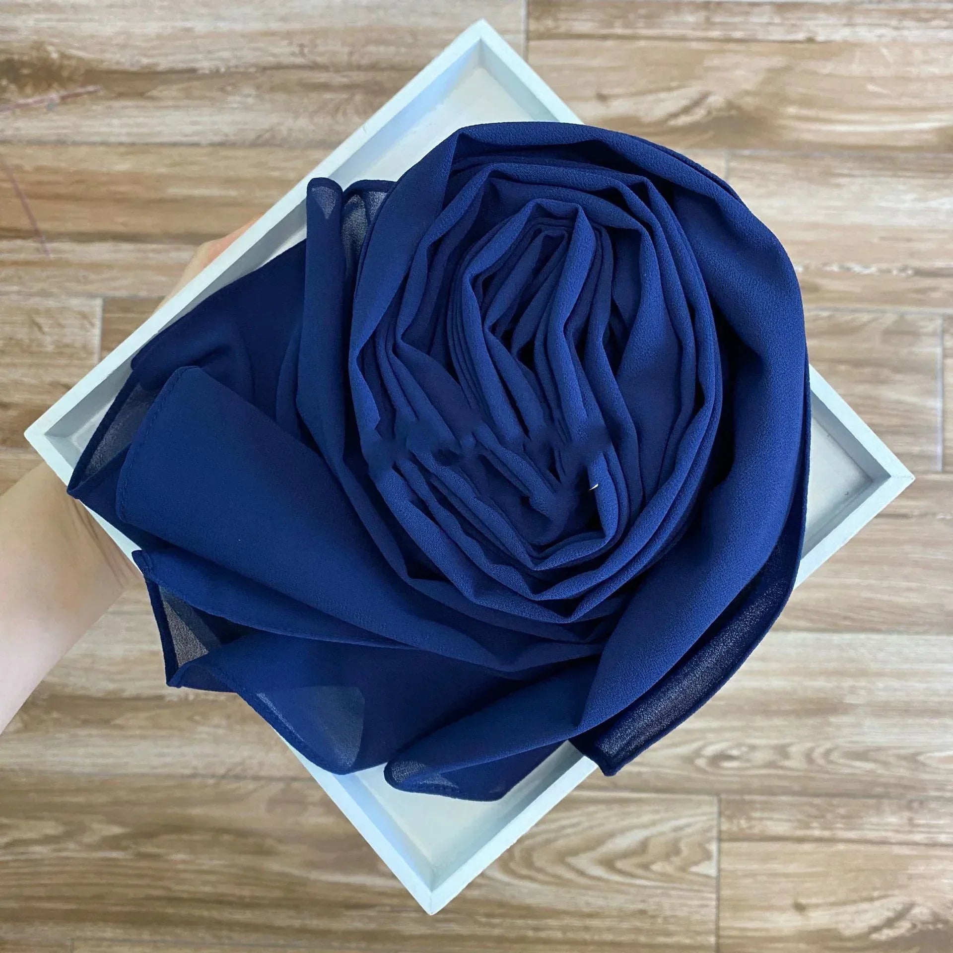 Women's Hijab Solid Pearl Chiffon Scarf - DanaFashionstore
