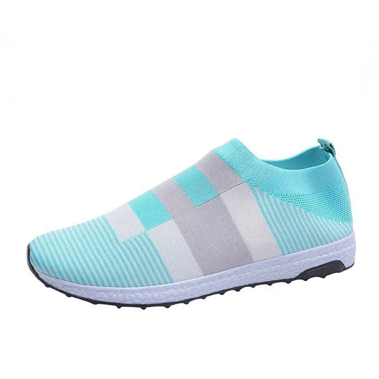 Cross-Border Amazon Large Size Rhinestone Elastic Socks Shoes Casual Men'S And Women'S Sports Shoes Md Bottom Flying Woven Breathable Light Shoes - DanaFashionstore