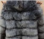 Women's Fox Fur Coat Coat Warm Fluffy